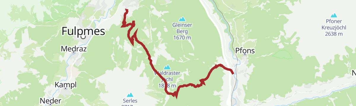 Route map: 59 BIKE TRAIL TIROL: Matrei - Maria Waldrast